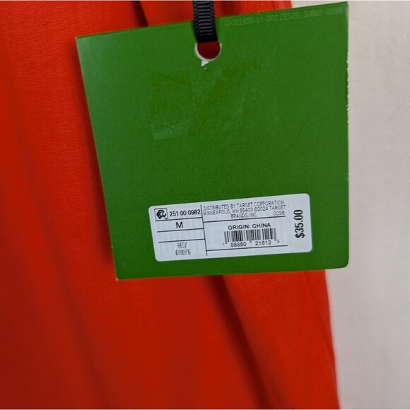 NWT Kate Spade x Target Red/Orange Scalloped Mini Shift Dress M - Picture 7 of 10